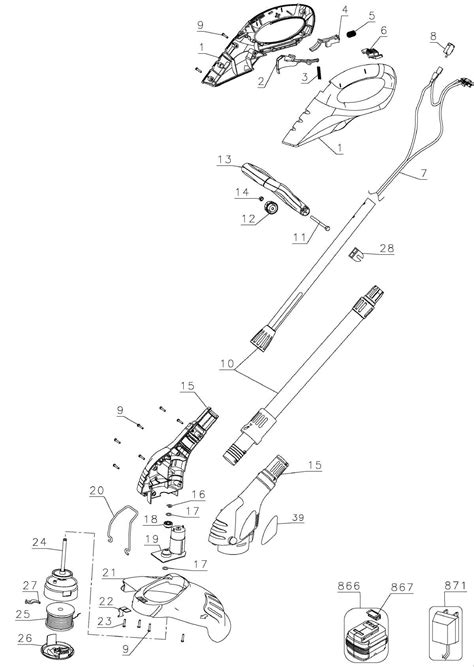 parts for a black and decker weed eater|b&d weed eater parts.